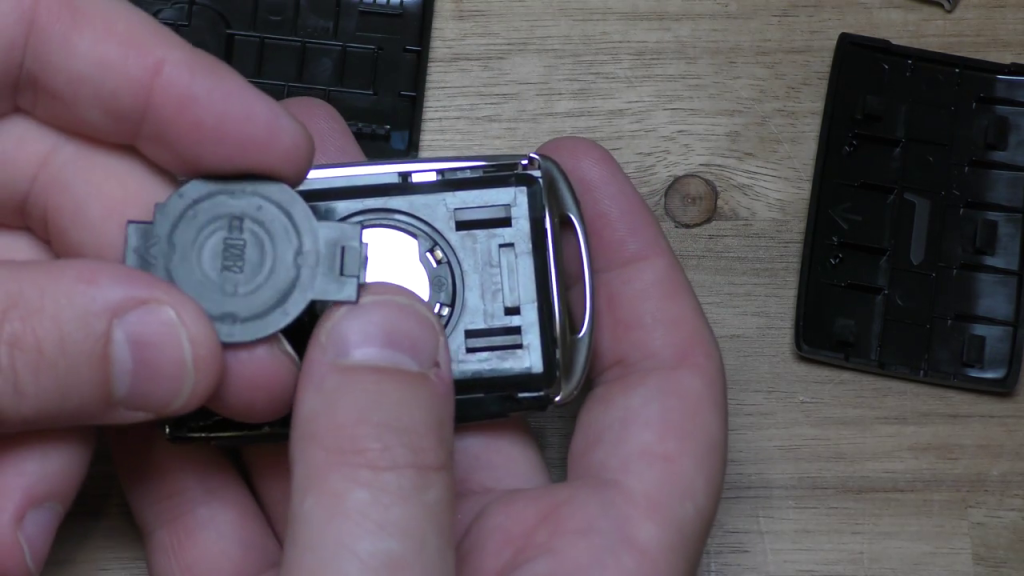 CR2032 battery cover removed on Mazda 2019 Key Fob